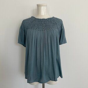 Corey Lynn Calter (Anthropologie) top with gold stitch detailing